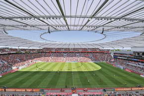 Fussballstadion - Dach aus PVC