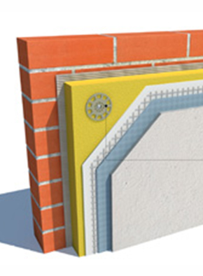 Hauswand Schichten