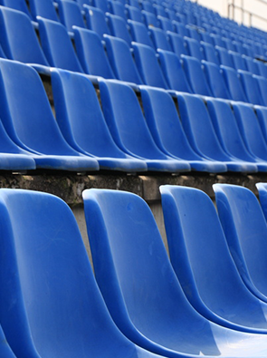 Stadionsitze aus Kunststoff