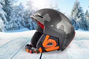 Moderner Skihelm